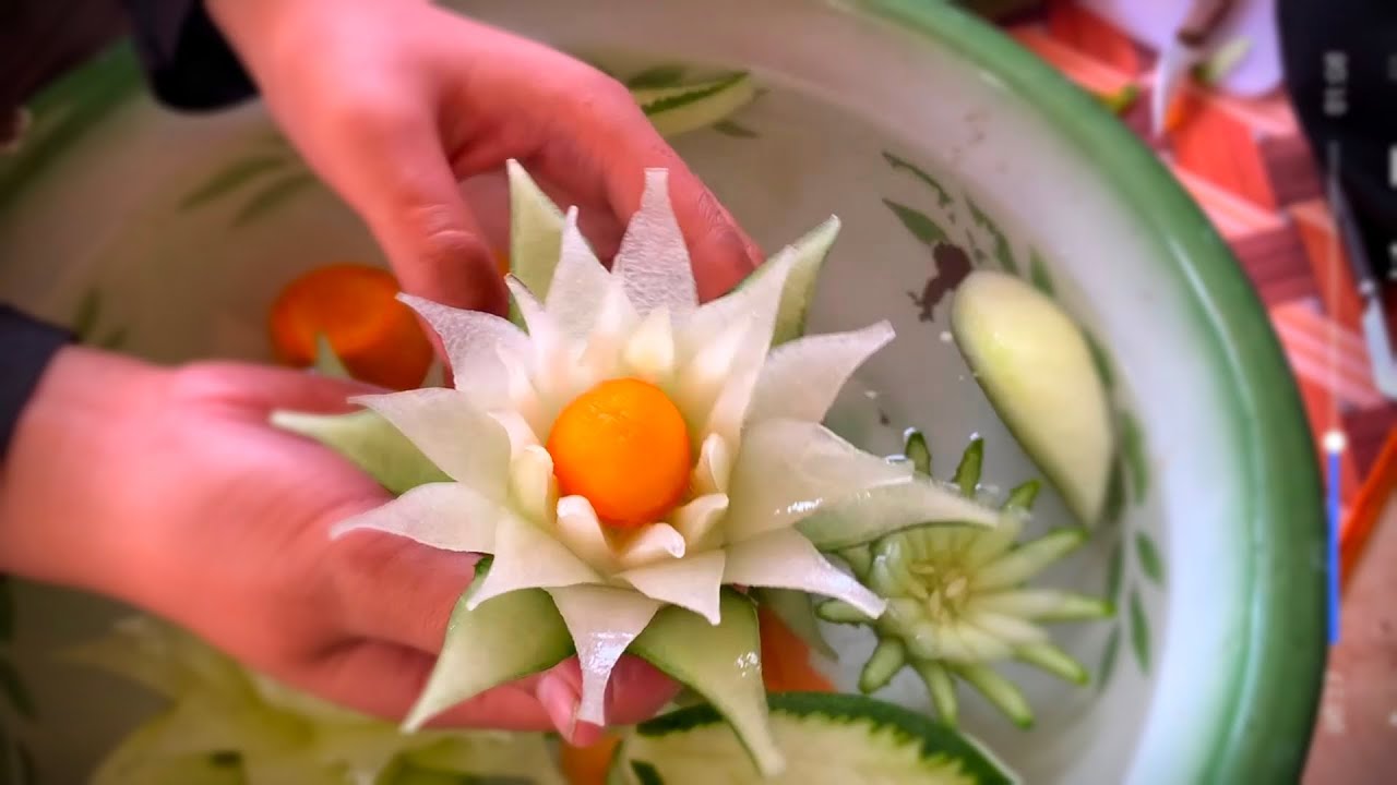 Pengalaman belajar membuat garnish timun | han tauvik