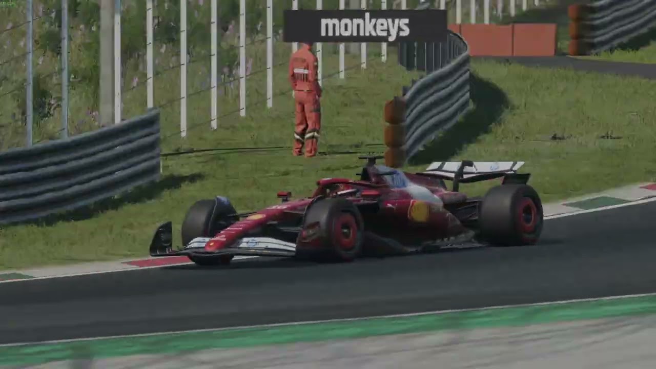 Ferrari SF-25 racing at Monza