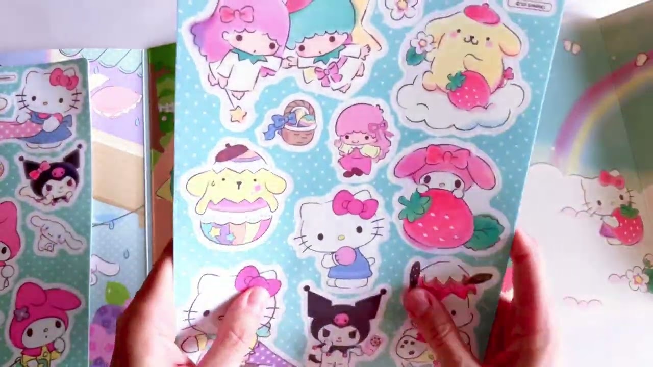 ASMR Sanrio Stickers Unboxing Compilation | Hello Kitty, Cinnamoroll, My Melody