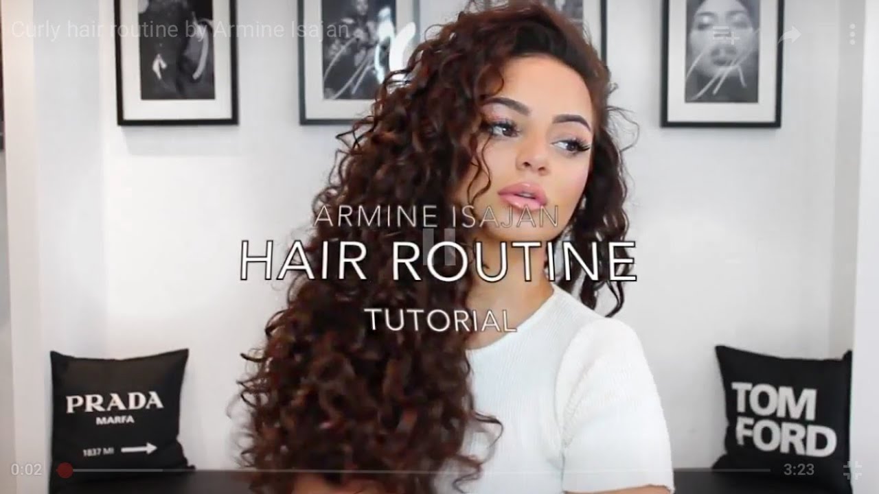Curly hair routine by Armine Isajan