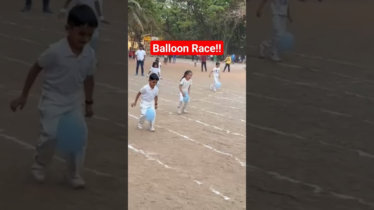 Kids Enjoying Balloon Race!! #youtubeshorts #shortsfeed #trending #fun #balloon #balloonrace #sports