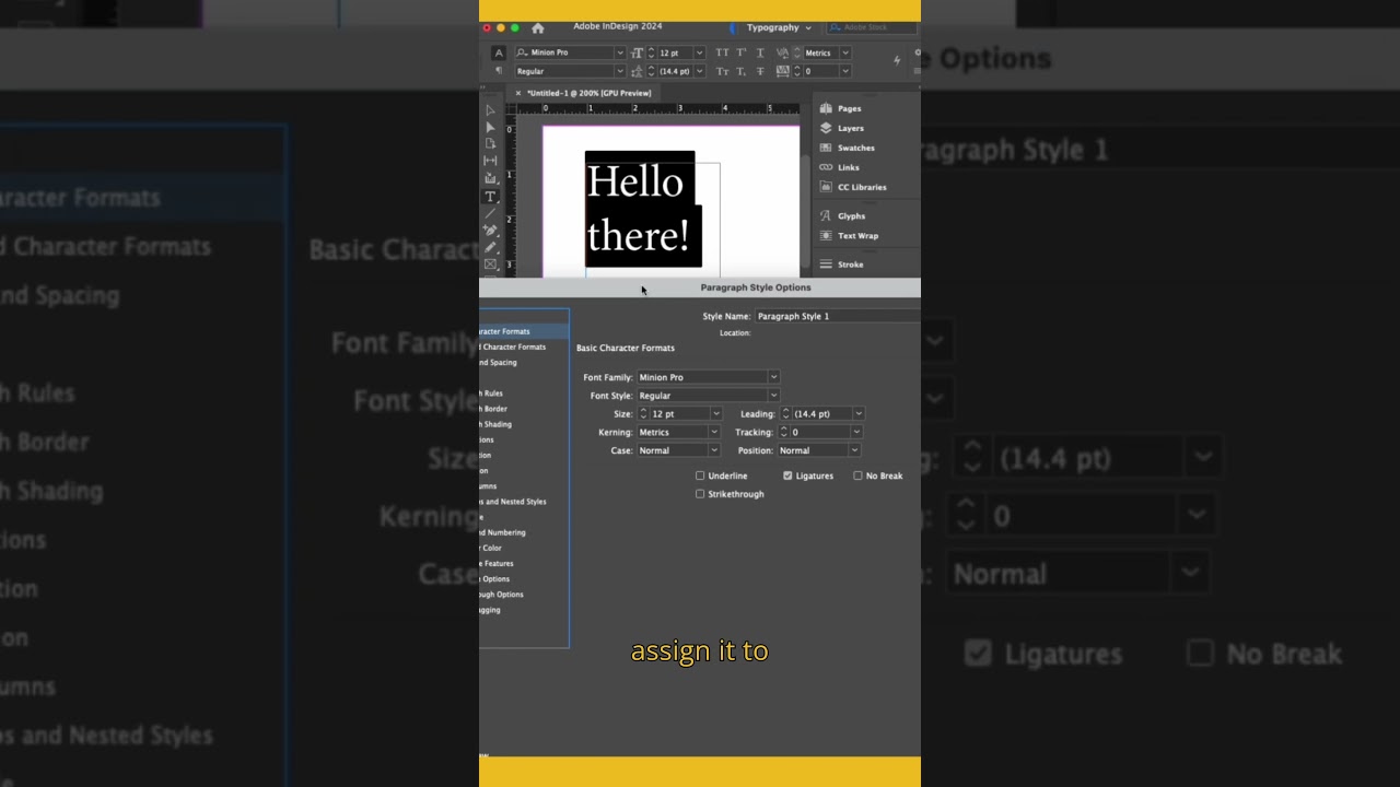 InDesign Paragraph Styles