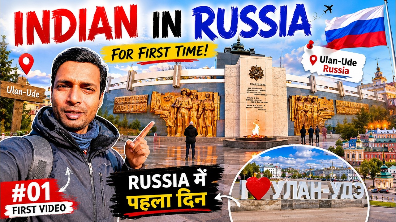 🇷🇺 Russia में पहला दिन | Exploring Ulan-Ude | Frozen Rivers, Soviet Statues & Border City Vibes