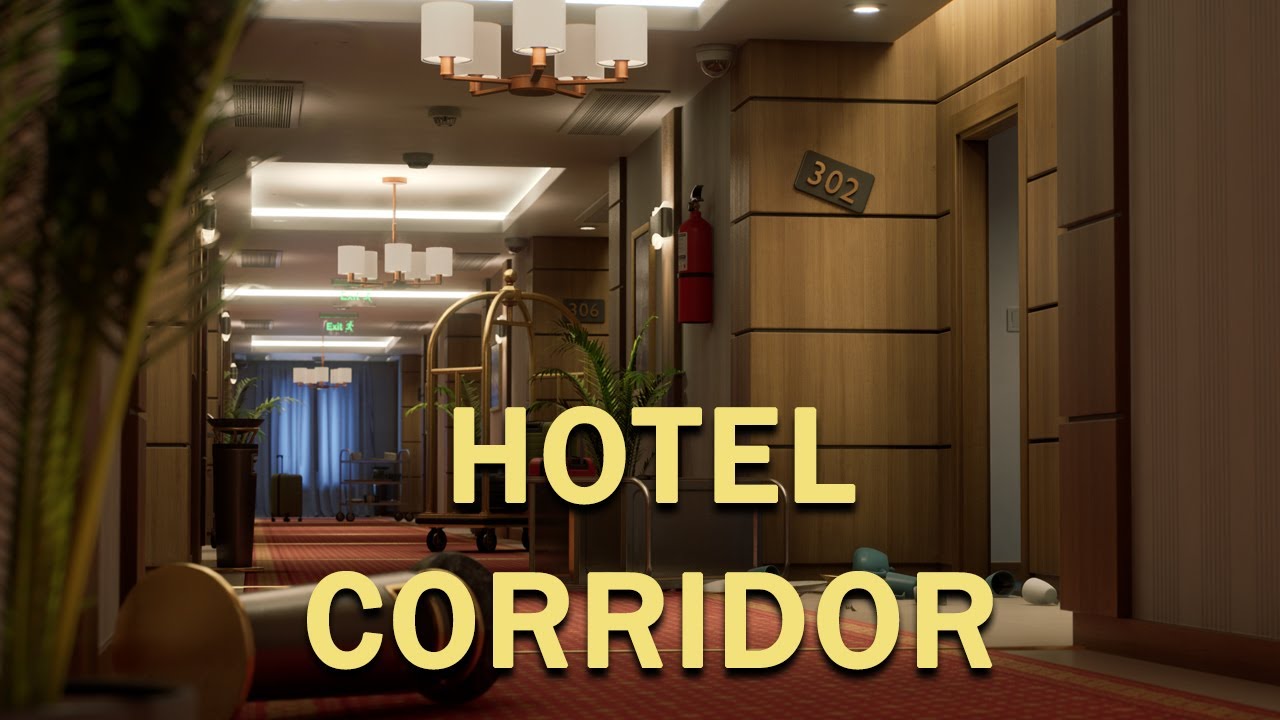 Unreal Engine 4 Hotel Corridor - Available on Epic Marketplace!