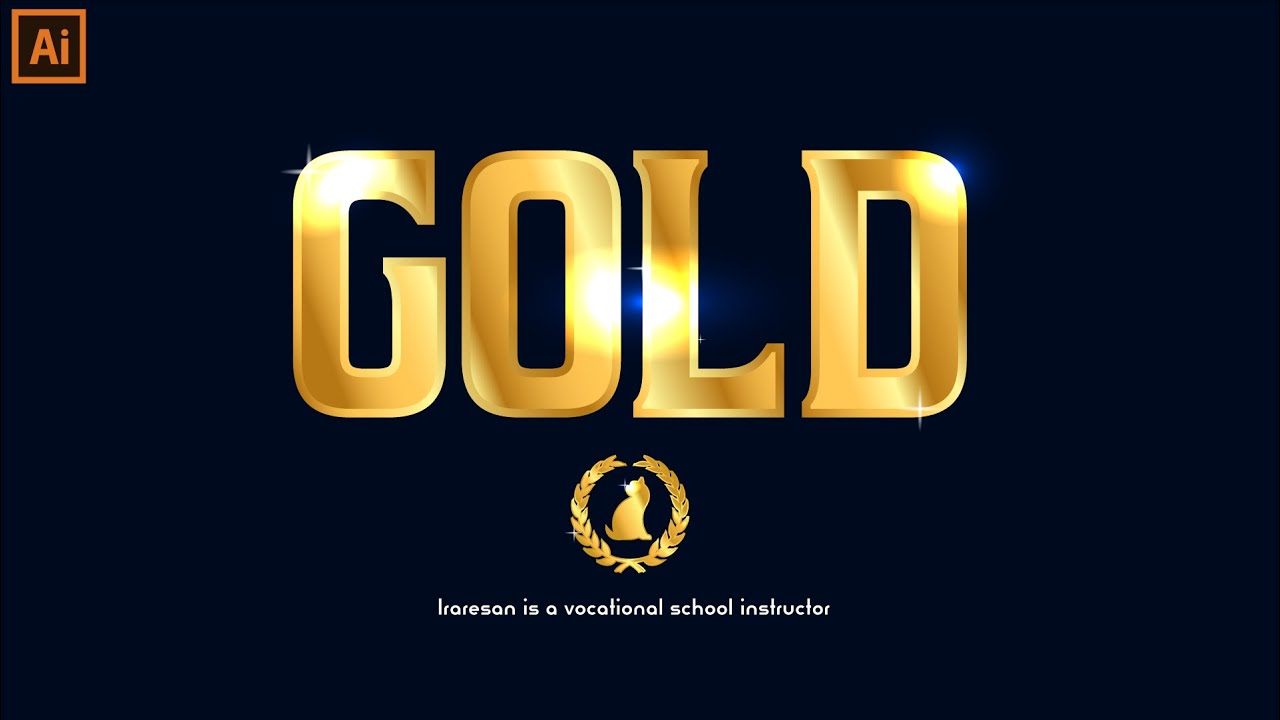 【イラストレーター】高級感ある金色の作り方。東京オリンピックの金メダルに影響されたので。gold illustration making