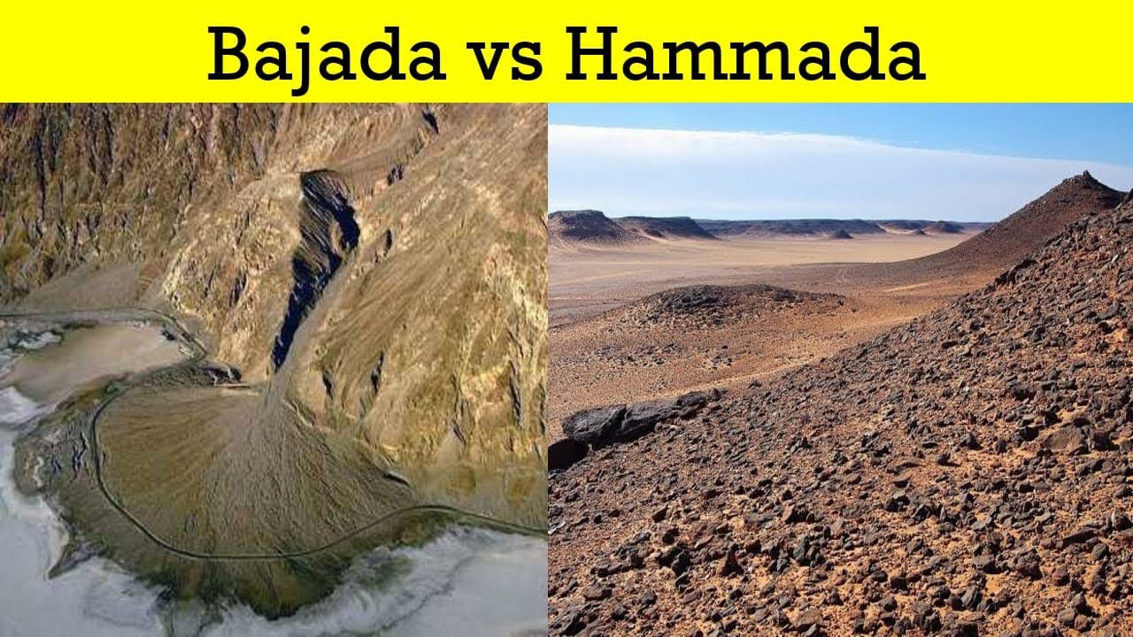 Bajada vs Hammada | Geomorphology | Definition & Formation | Desert topography | Geography