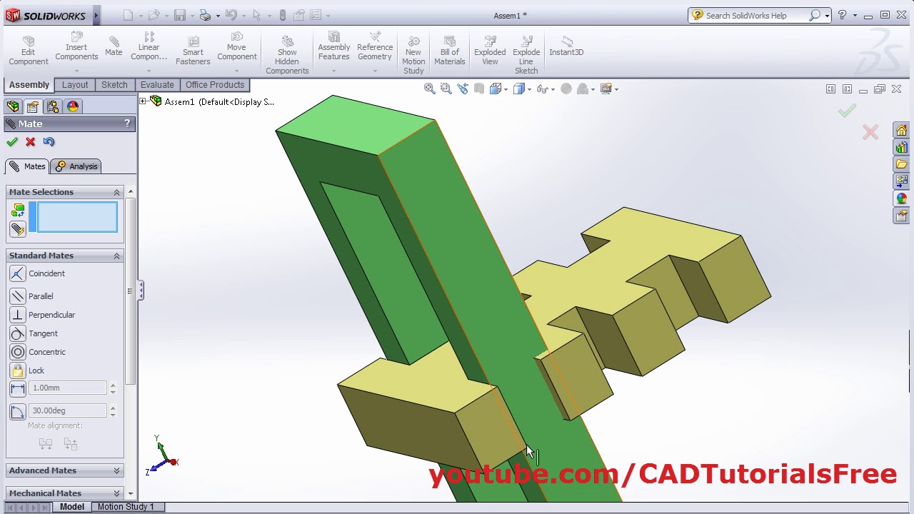 SolidWorks Assembly Align Parts | Edit Part | Specify Distance Between Parts