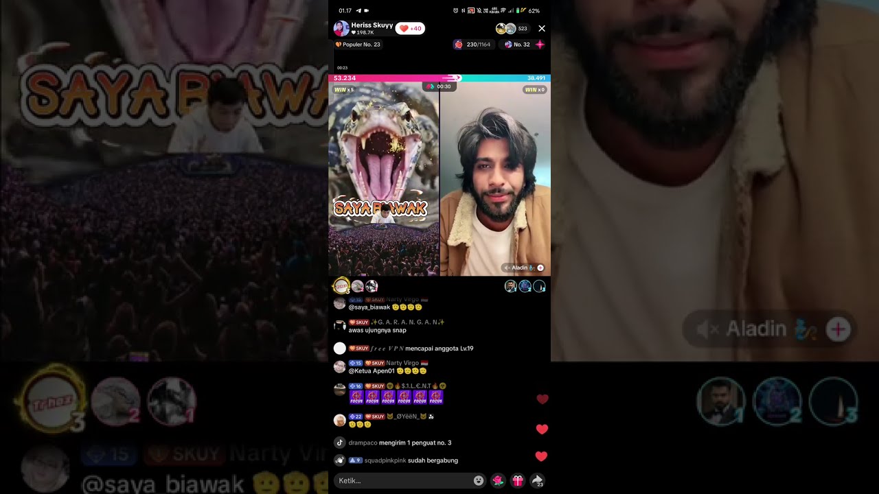 MANTAP INI LUNG 😄 #herissskuyy #live #reaction #funny #viral #video #videos 