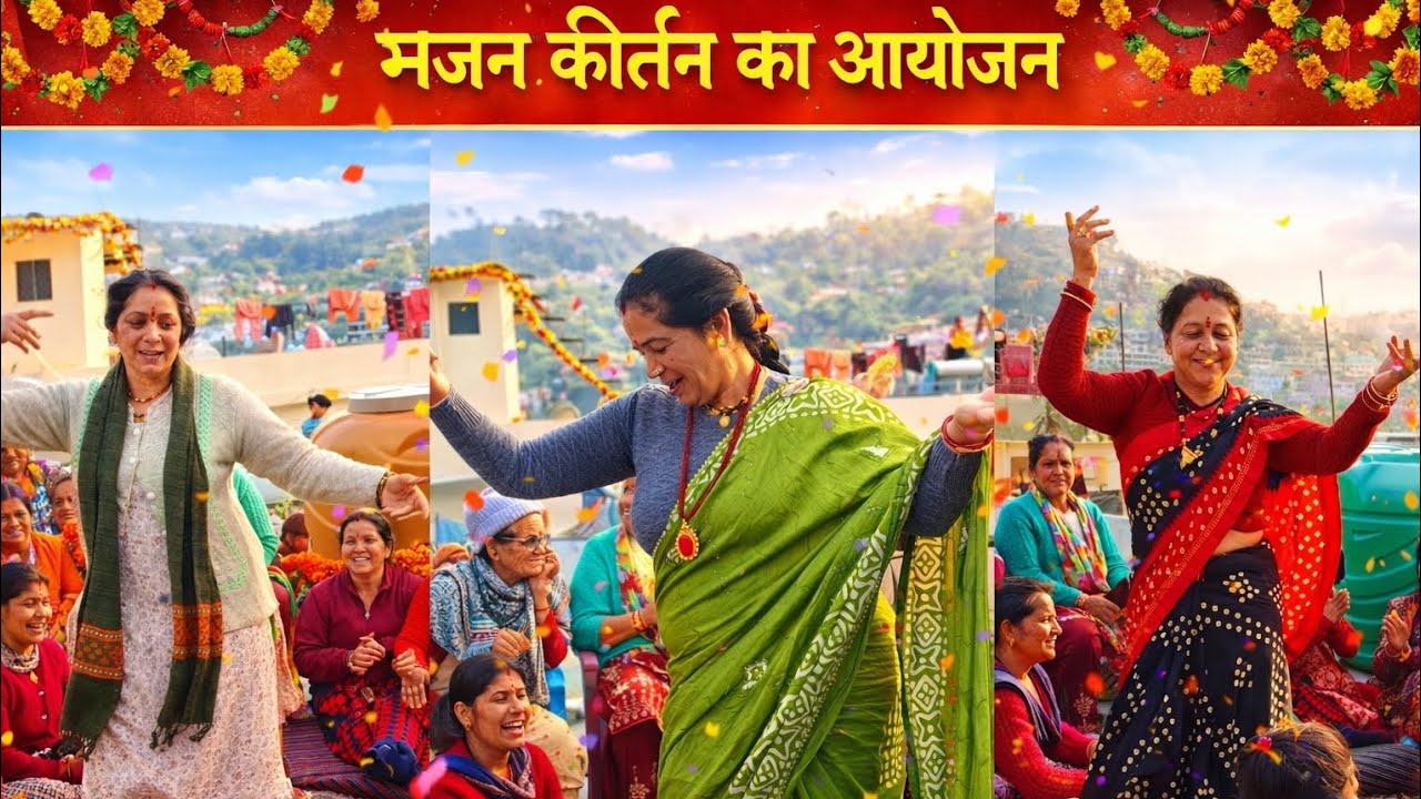 होली समापन के बाद सरोज के घर में गाए भजन और किया डांस 🎉😍 || उत्तराखंड देवो की भूमि 🙏❤️