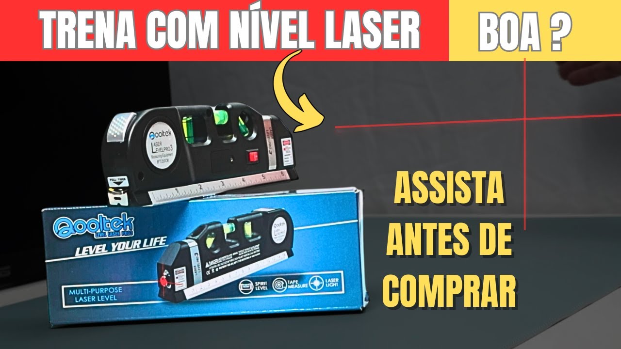 Nível Laser com Trena - [Detalhes e DEMONSTRAÇÃO de Uso] Será que vale a pena comprar?