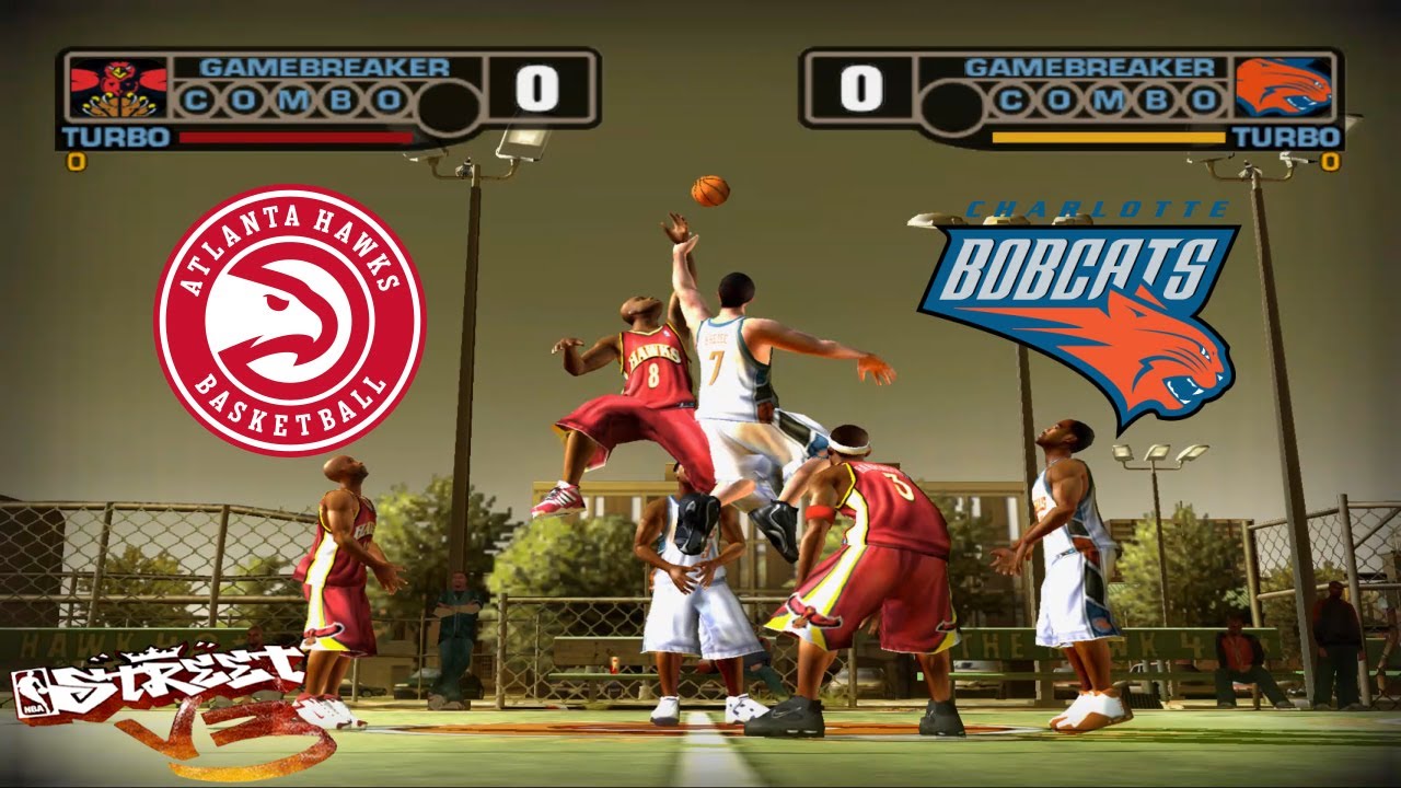 NBA Street V3: Atlanta Hawks vs Charlotte Bobcats – PS2, Xbox, GameCube, PSP Gameplay