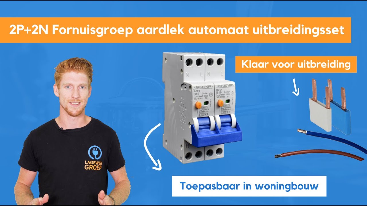 Fornuisgroep aardlek automaat uitbreidingsset 2P+2N SEP