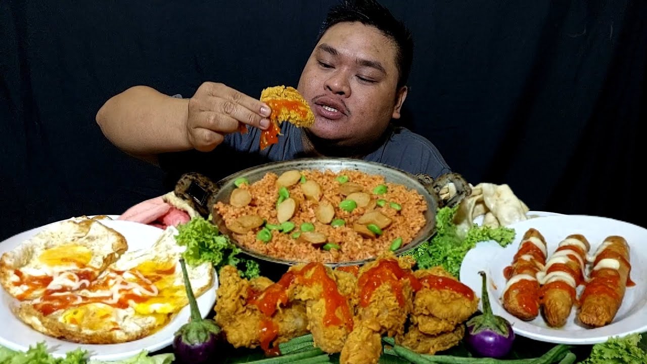SATU WAJAN NASI GORENG SPESIAL AYAM KENTUCKY TELOR MATA SAPI +SOSIS..