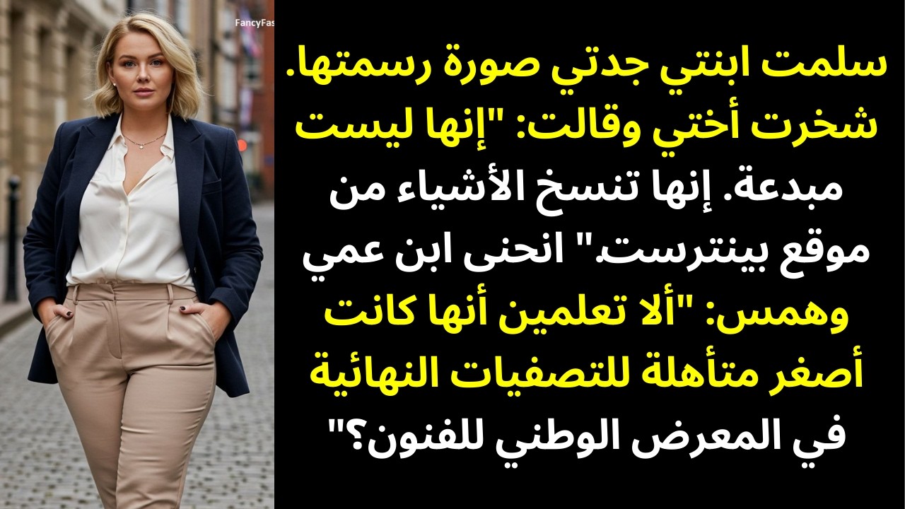 قدّمت ابنتي لجدتها لوحة رسمتها بيديها، فسخرت أختي وقالت: «ليست مبدعة»