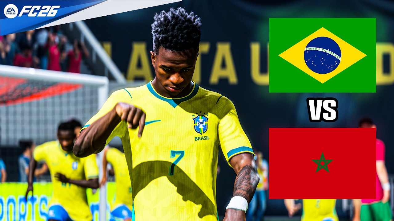 Brazil vs Morocco - FC 26 World Cup Gameplay