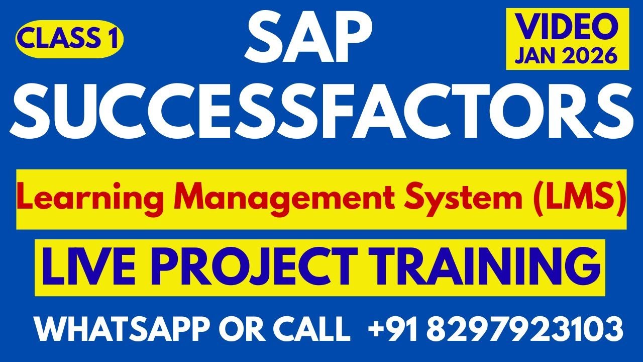 Онлайн-курс обучения SAP SuccessFactors LMS, 1 января 2026 г. Звоните/пишите в WhatsApp: +91 8297...