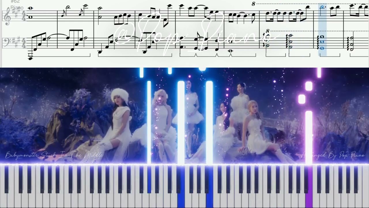BABYMONSTER (베이비몬스터) 'Stuck In The Middle' PIANO TUTORIAL (피아노 튜토리얼)