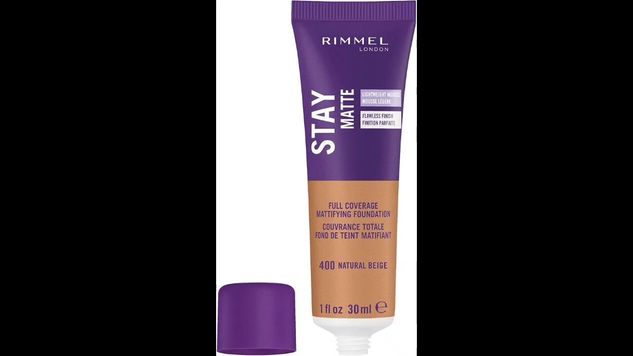 Rimmel London StayMatte Liquid Mousse 400 Natural Beige Foundation Lightweight, ShineControl #rimmel