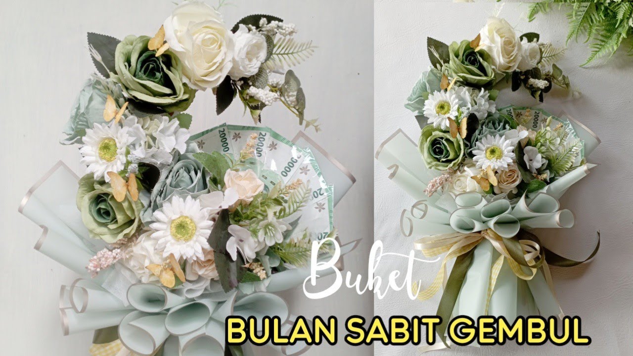 TUTORIAL LENGKAP BUKET BULAN SABIT BUNGA DAN UANG SUPER GEMBUL BERVOLUME / BUKET BULAN SABIT VIRAL