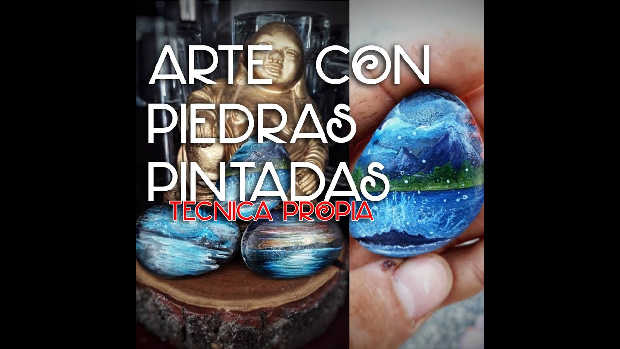 🎨Pintar Piedra || Paisaje en Piedra || Como Pintar una Piedra || Mejora la concentración.☀️☀️