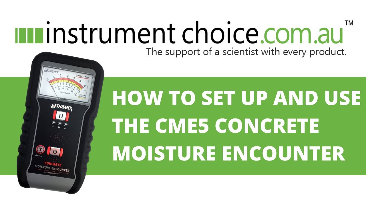 How to Set Up and Use the CME5 Concrete Moisture Encounter