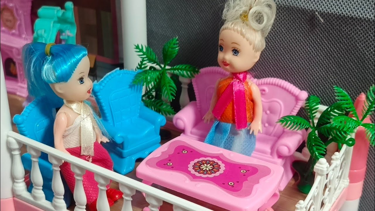 3:01 Satisfying Barbie Dollhouse: Furniture Placement in Colorful Rooms ASMR