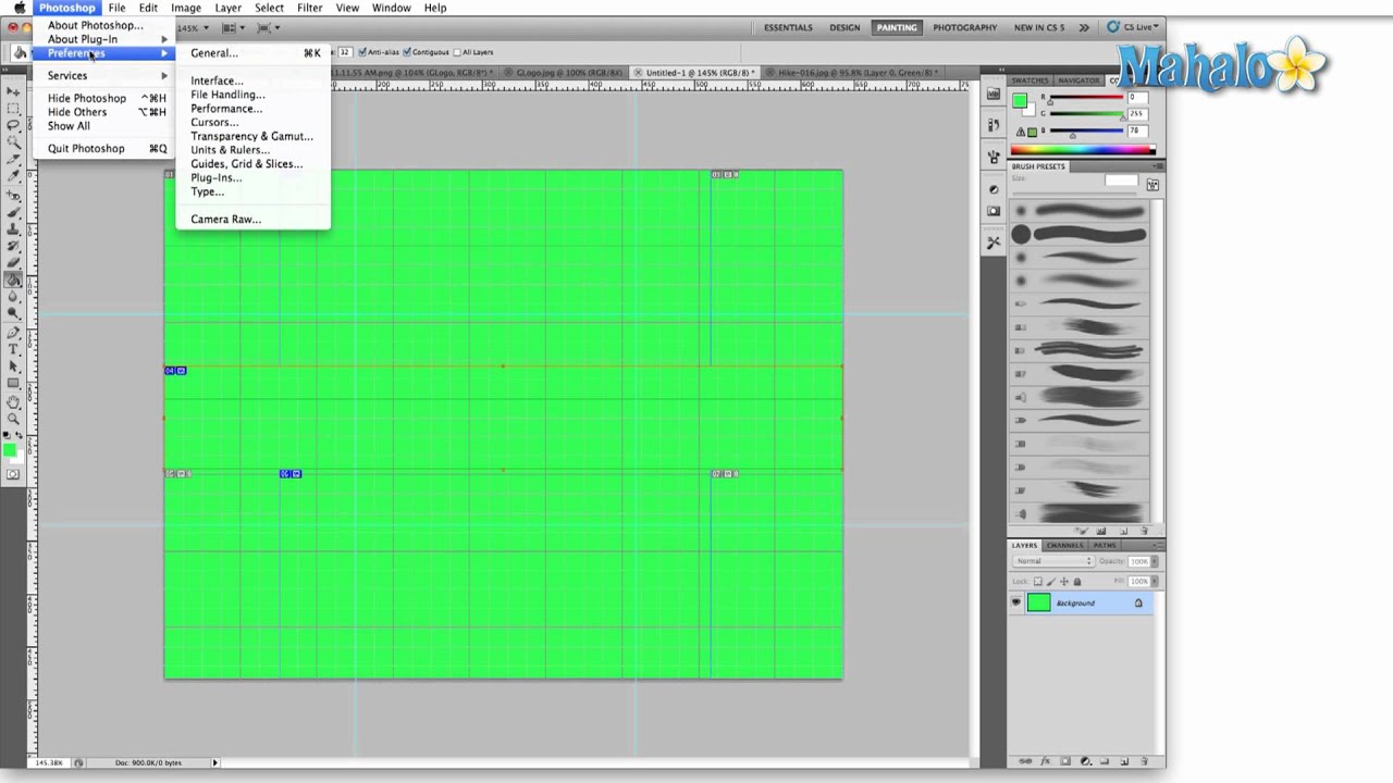 Learn Adobe Photoshop - Guides, Grid and Slices Preferences