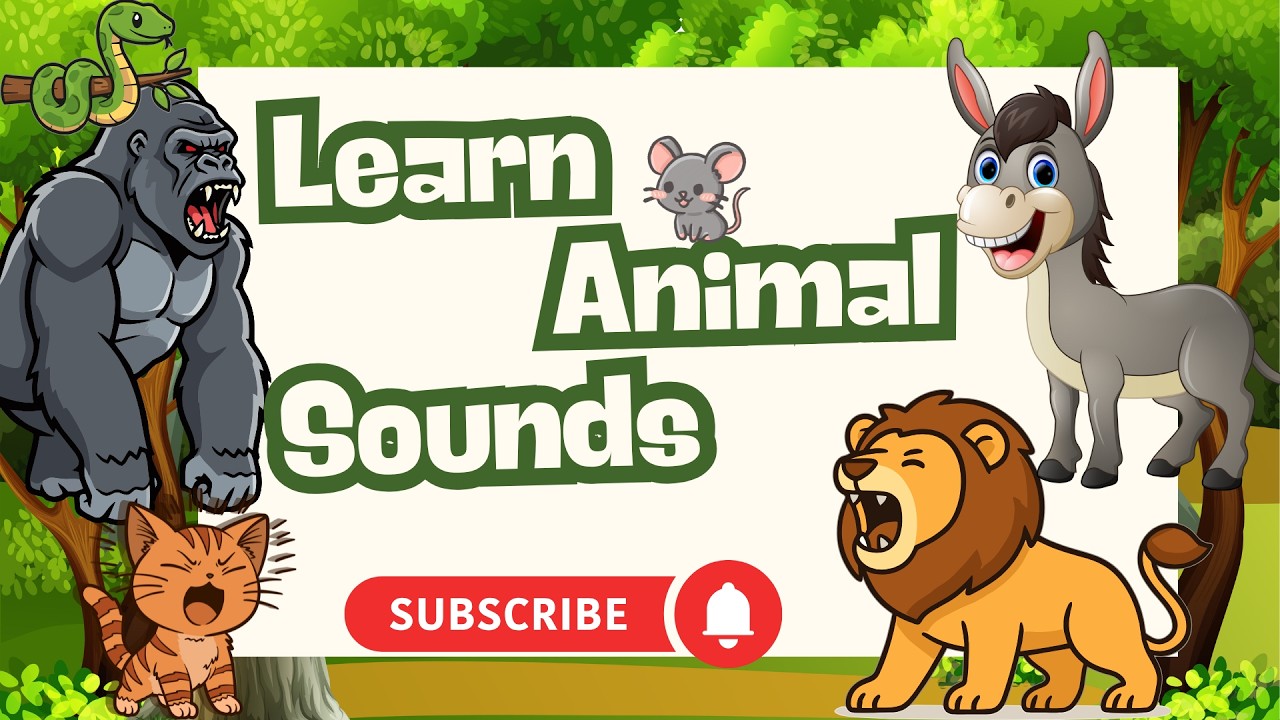 Звуки животных для детей 🦁🐮🐶 | Узнайте о более чем 20 животных: льве, корове, собаке, кошке и дру...