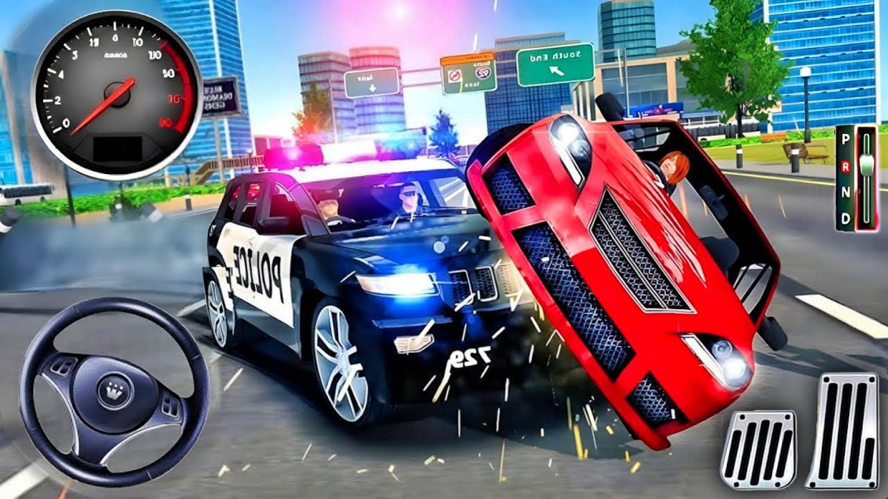 Police Car Chase Simulator 3D Game - Real Cop Cars Driving Simulator 2025 - Android GamePlay