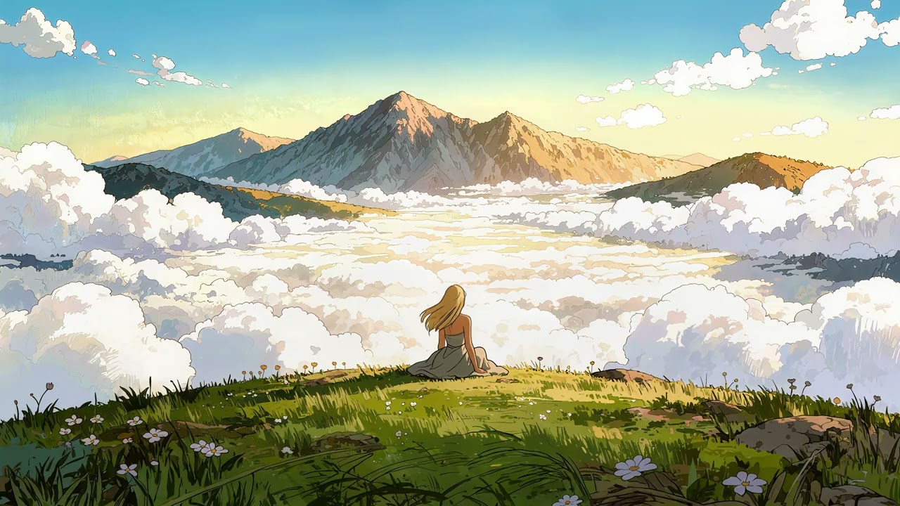 Peaceful Fantasy Music for Focus | Watching the Sunrise Above the Clouds