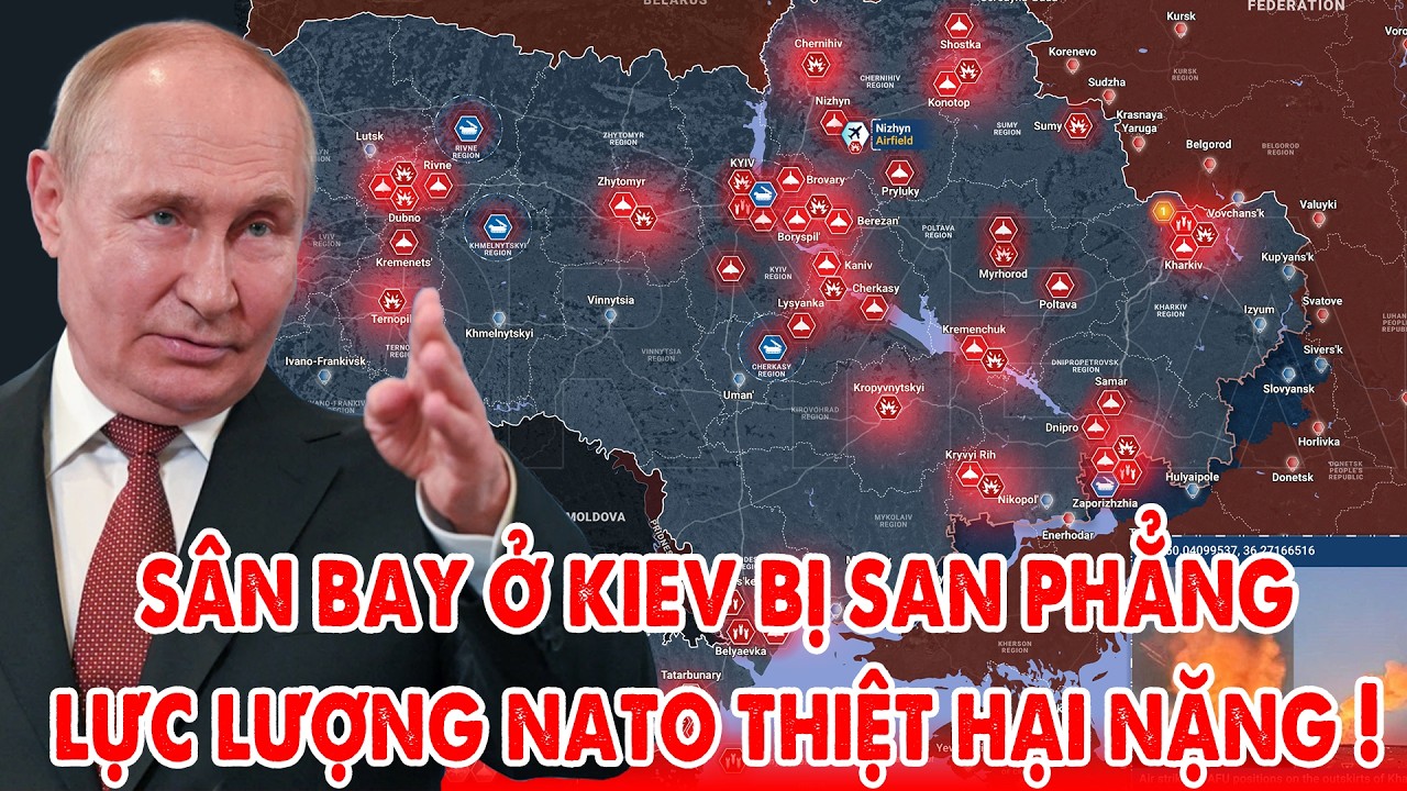Vệ tinh ghi nhận thiệt hại lớn của Ukraine và NATO tại sân bay Kiev sau đợt mưa tên lửa Iskander Nga