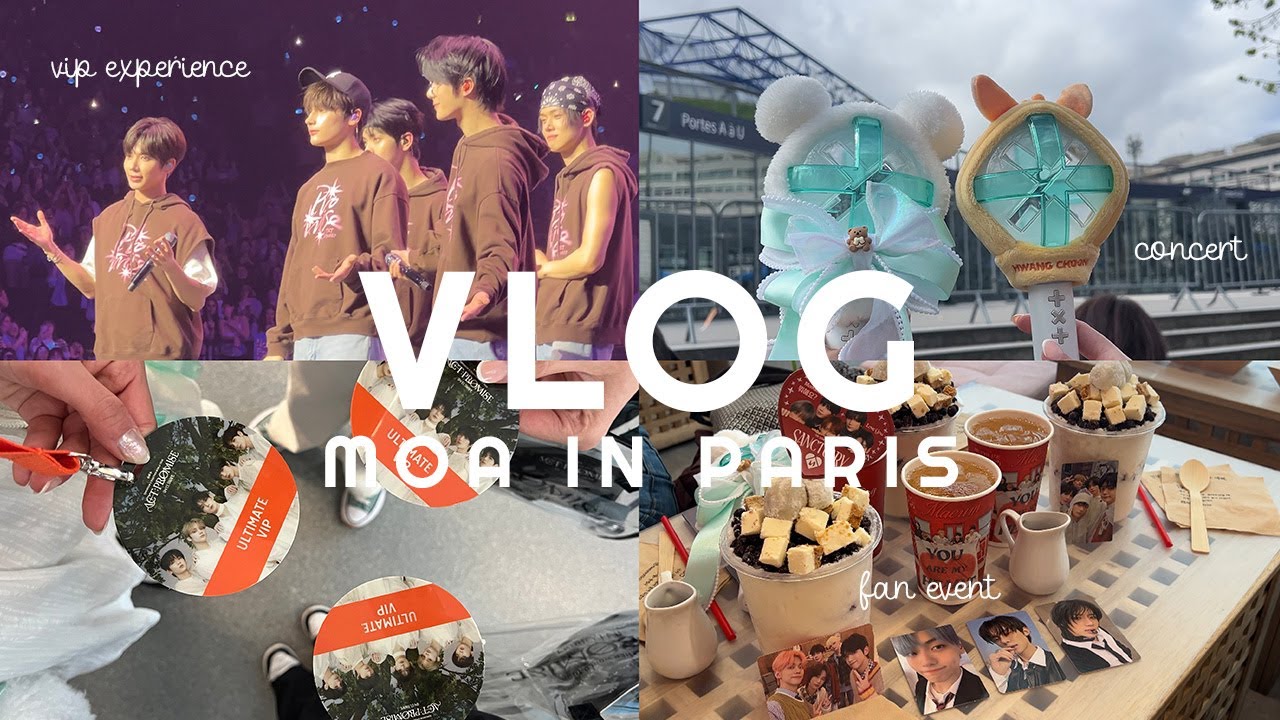 MOA VLOG IN PARIS 🧸 act promise ep 2 concert, txt cupsleeve event...