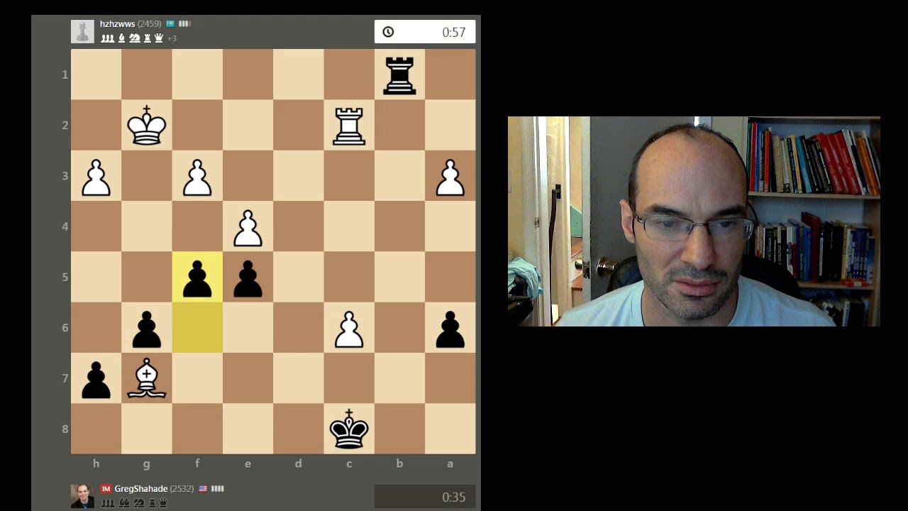 Chess com 3 minute chess #5: hzhzwws vs IM Greg Shahade