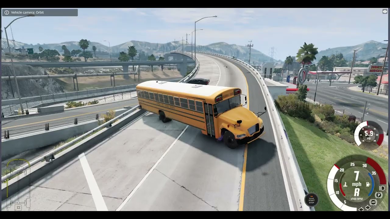 BMG drive bus tracing on the highway and I'm trying to escape