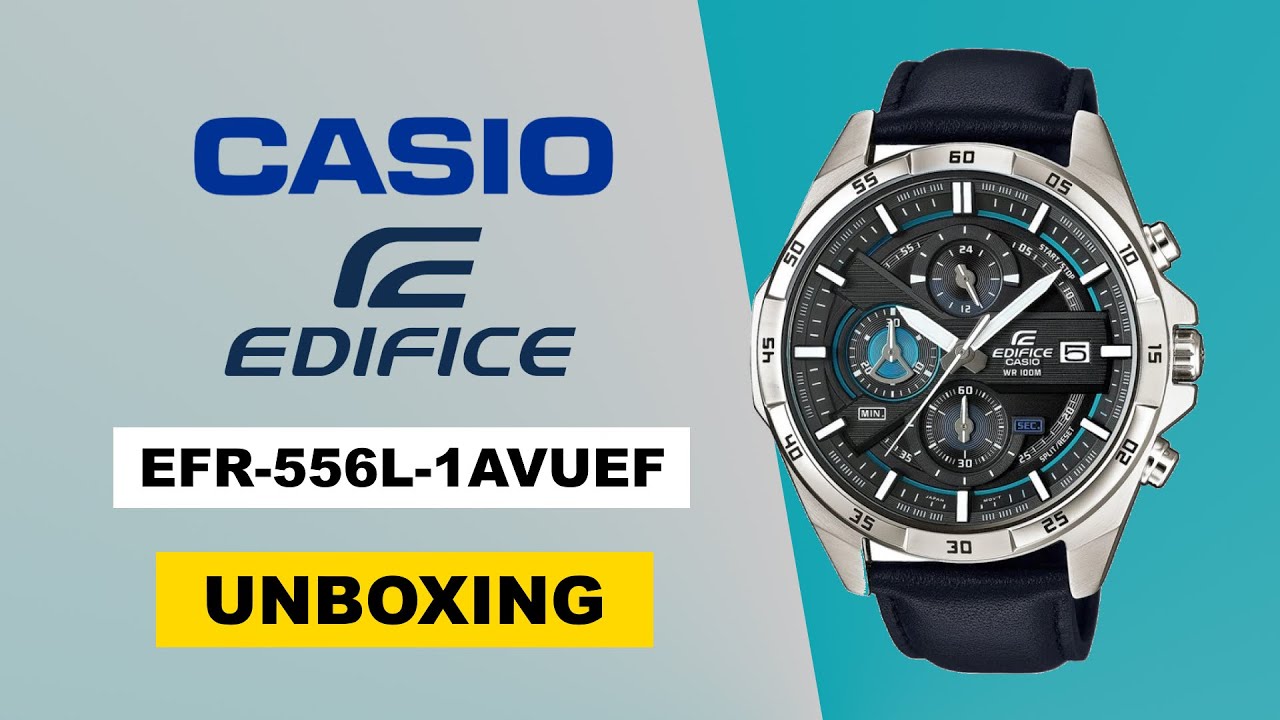 Casio Edifice EFR-556L-1AVUEF Unboxing HD