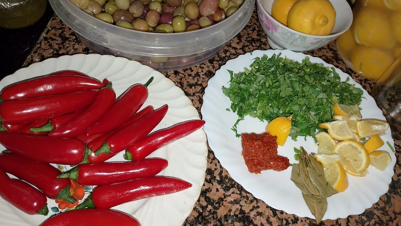 🌶️شرموله الزيتون ديال الترقاد والحامض والفلفل الفلفله على ✌️ جوج الاشكال ما شاء الله كاتطلع روعه 🍋