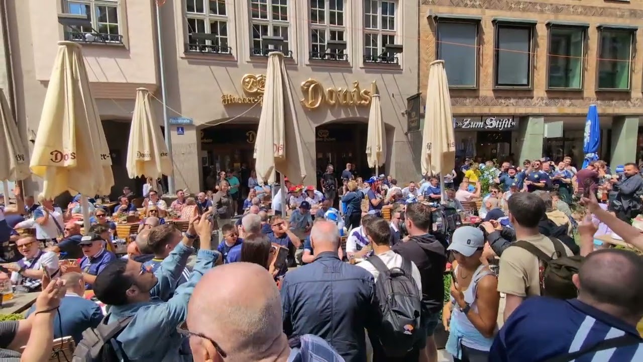 TARTAN ARMY Invade MARIENPLATZ in MUNICH