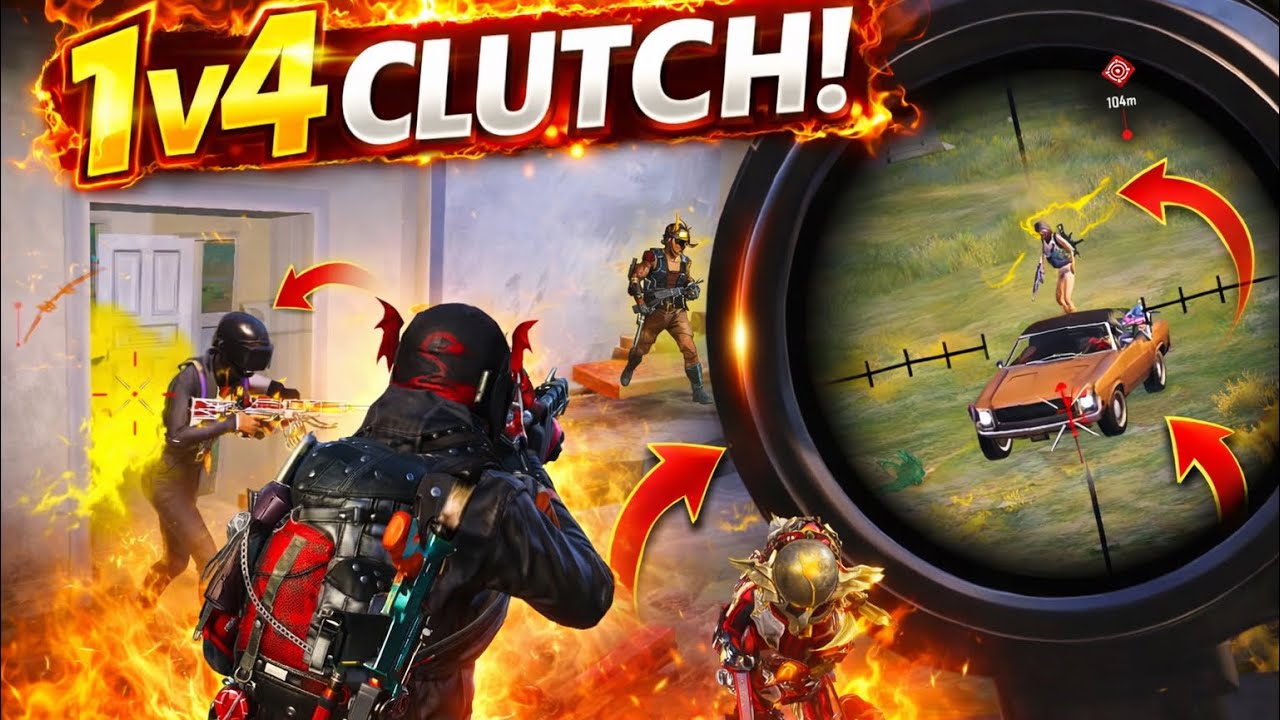 1v4 clutch under pressure 💀🔥🥶#bgmi #clutch 
