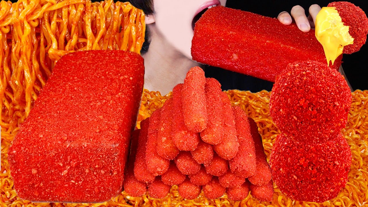 ASMR CHEESY HOT CHEETOS SAUSAGE CHEESE STICK CHEESE BALL FIRE NOODLES COOKING MUKBANG먹방EATING SOUNDS