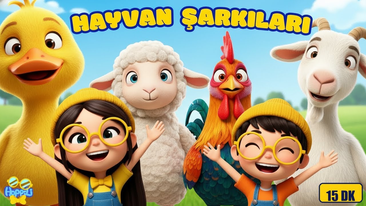 🐔 Hoppili Hayvanları Şarkıları  | Eğlenceli ve Eğitici Çocuk Şarkıları | Hoppili Çocuk Şarkıları