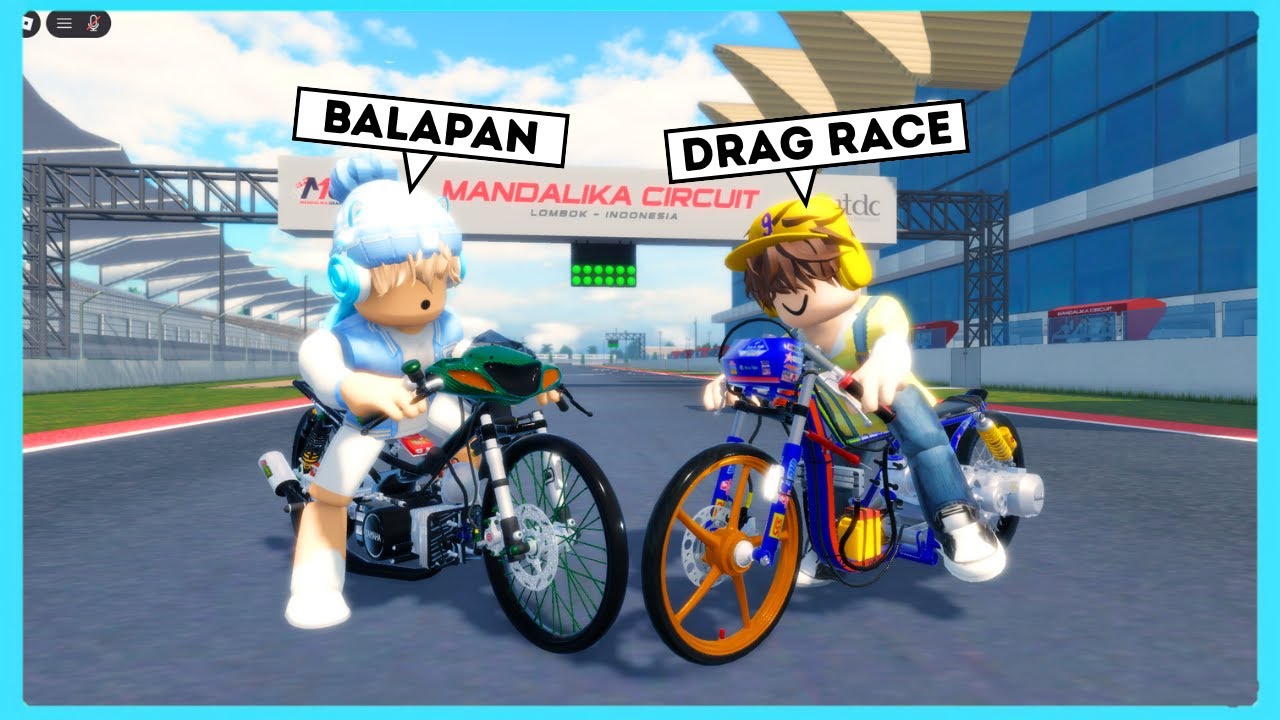 BangBoy Dan Chio Balapan Motor Drag Mandalika Di Game Roblox Herex Simulator HSI Max