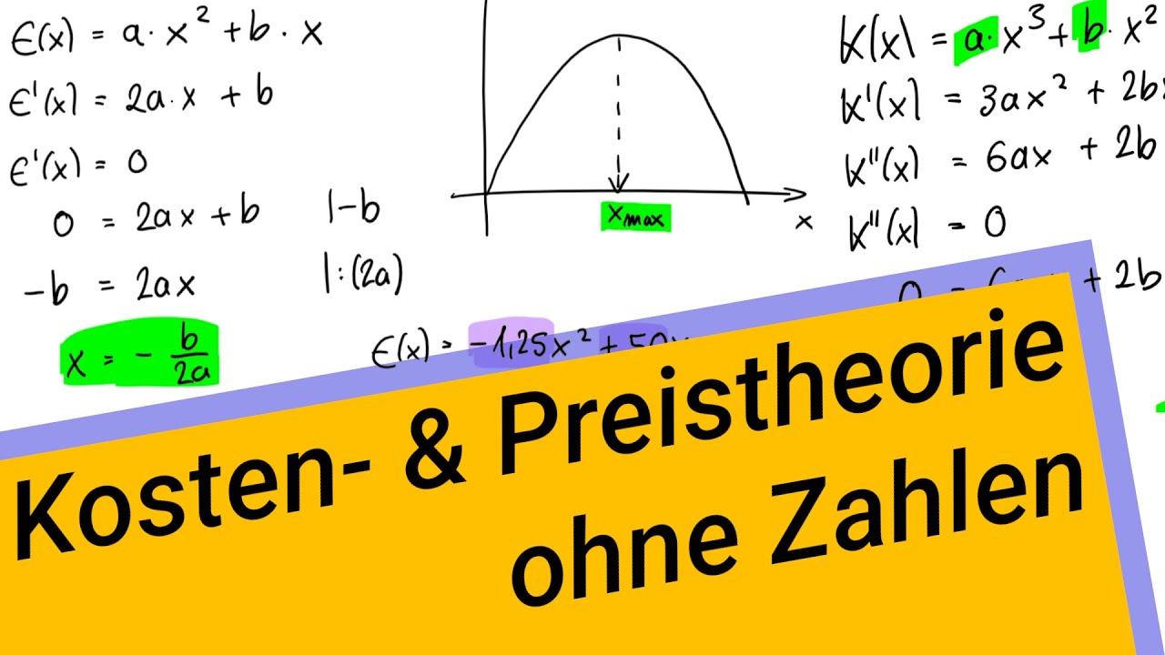 Kosten- und Preistheorie ohne Zahlen