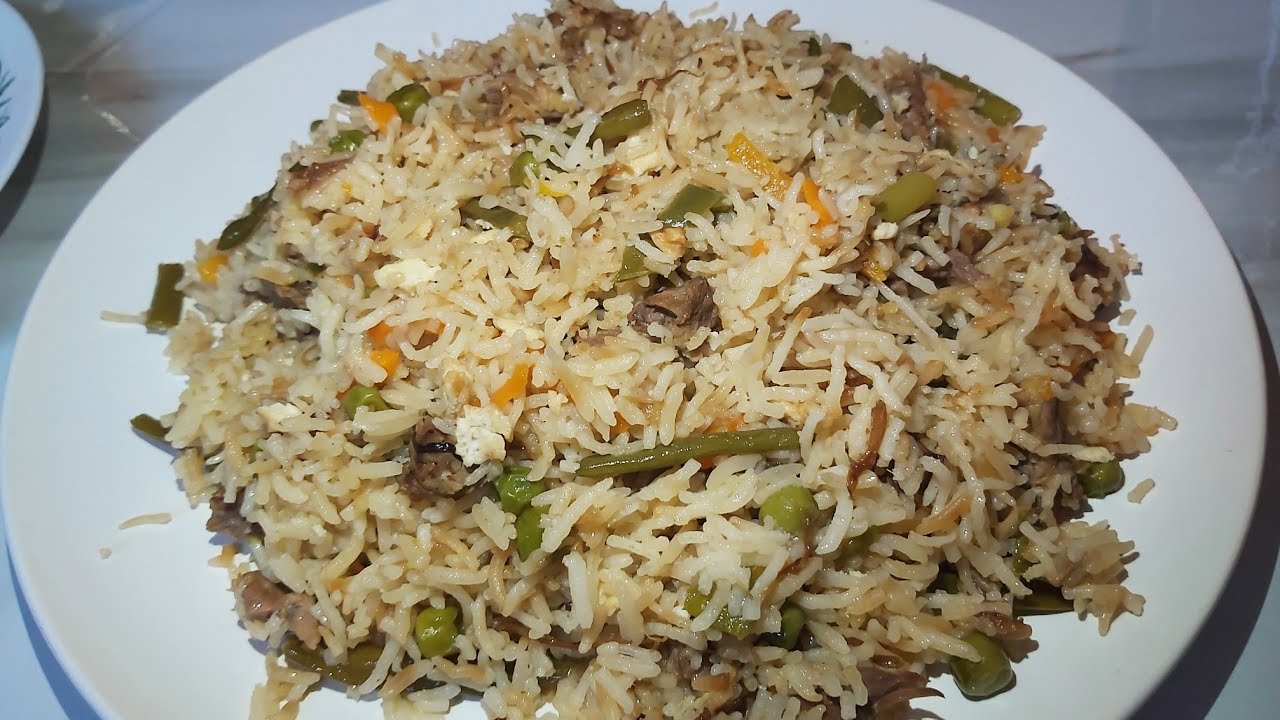 JINSI YA KUPIKA WALI WA KICHINA WA NYAMA YA N'GOMBE (COLLABORATION)