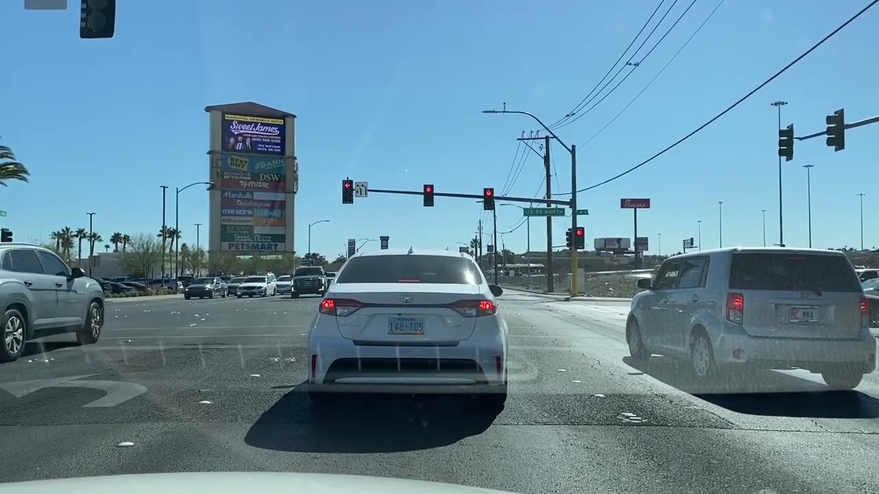 Driving on Rainbow Blvd, Las Vegas, Nevada