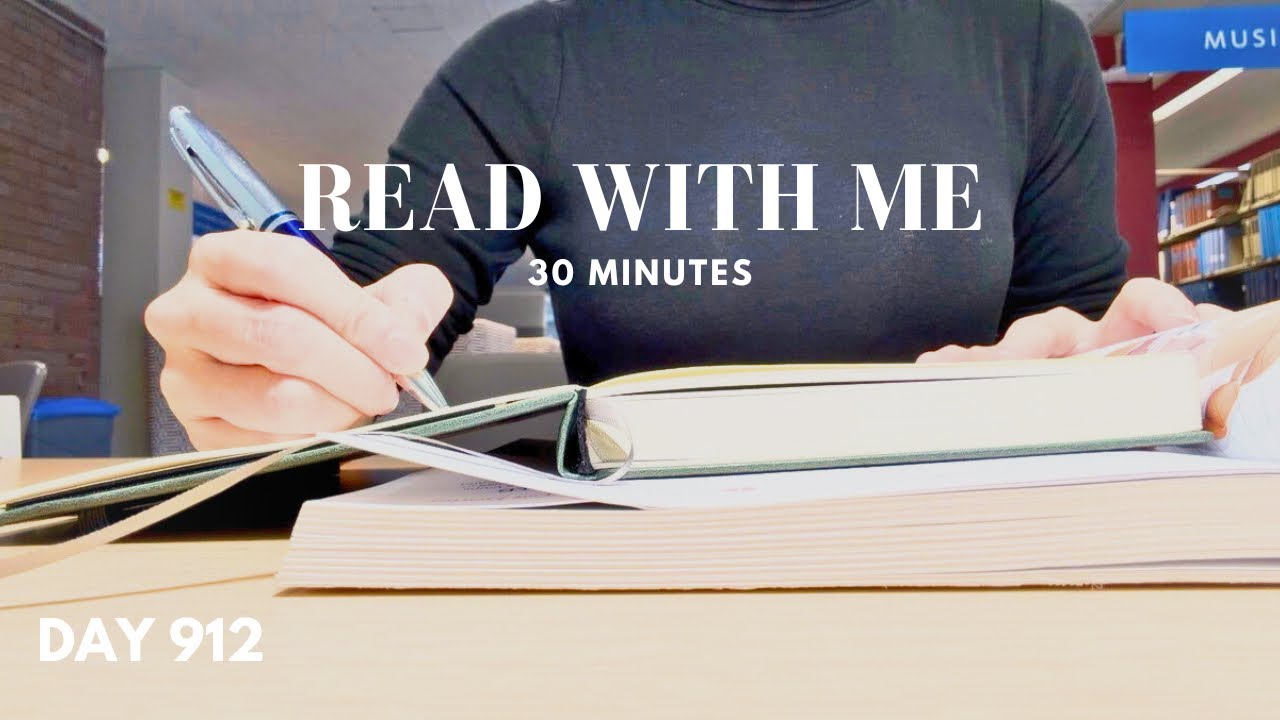 READ WITH ME | 30 Minutes Library Study & Note-Taking 📚 (Real Background Noise) | Day 912