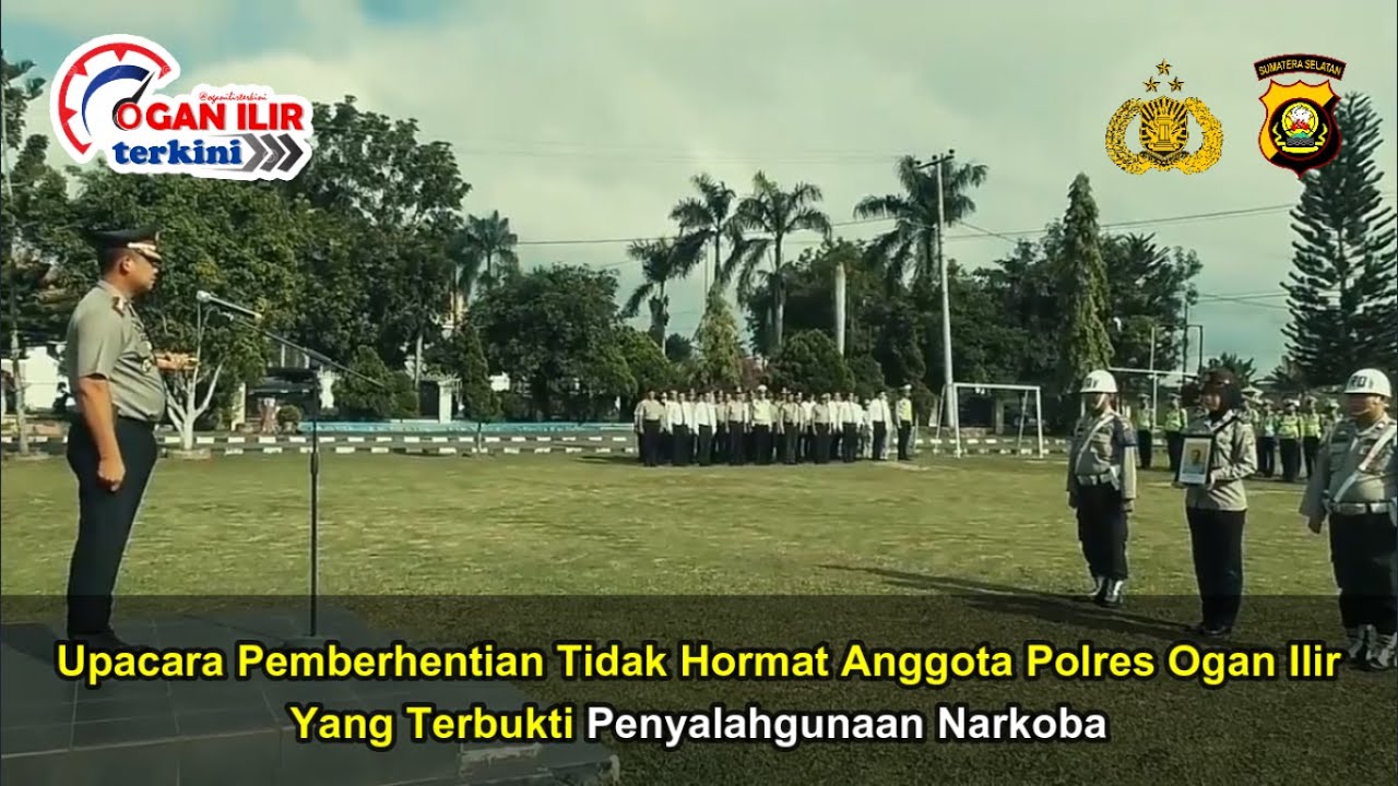 Upacara PTDH Anggota Polres Ogan Ilir Karena Kasus Narkoba