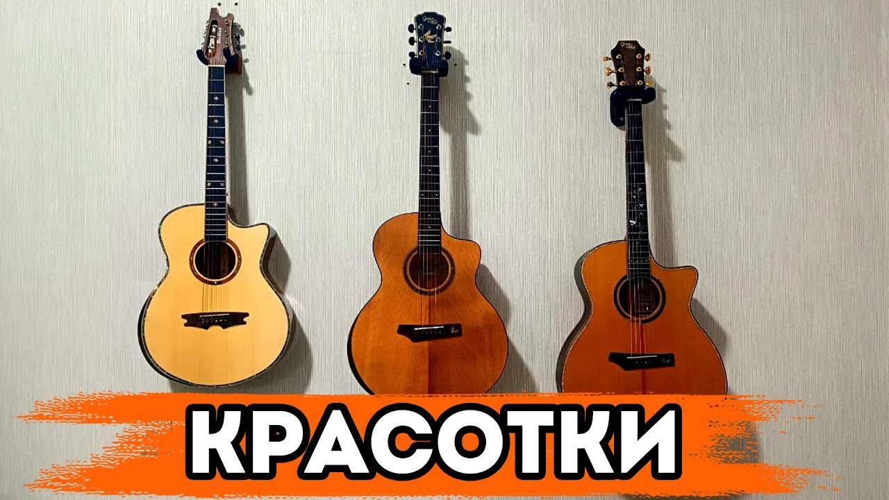 Обзор трех красивейших акустических гитар!