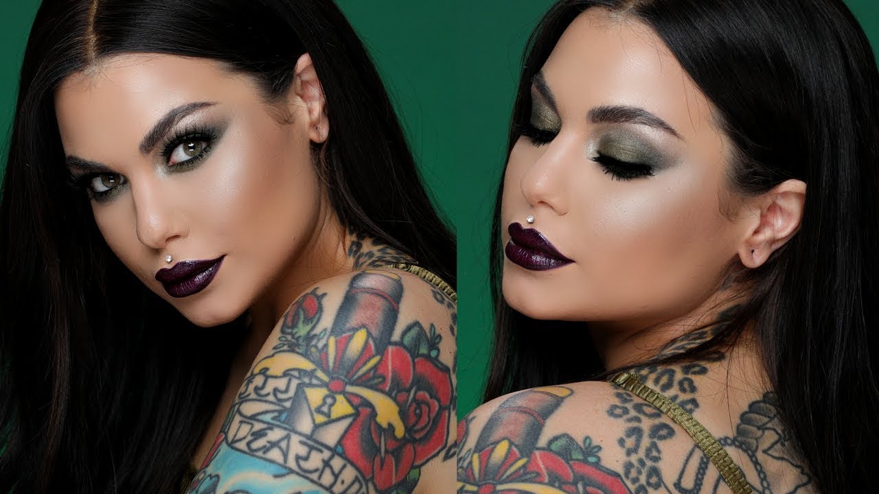 Grunge Green Smokey Eyeshadow Makeup Tutorial Easy Eyeshadow - Bailey Sarian