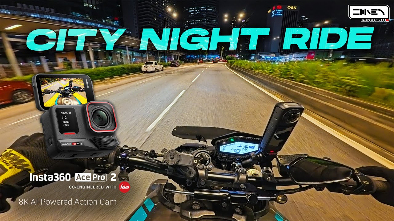 Bright City Ride. | Insta360 Ace Pro 2 PureVideo Plus | Yamaha MT-09 Pure Exhaust Sound