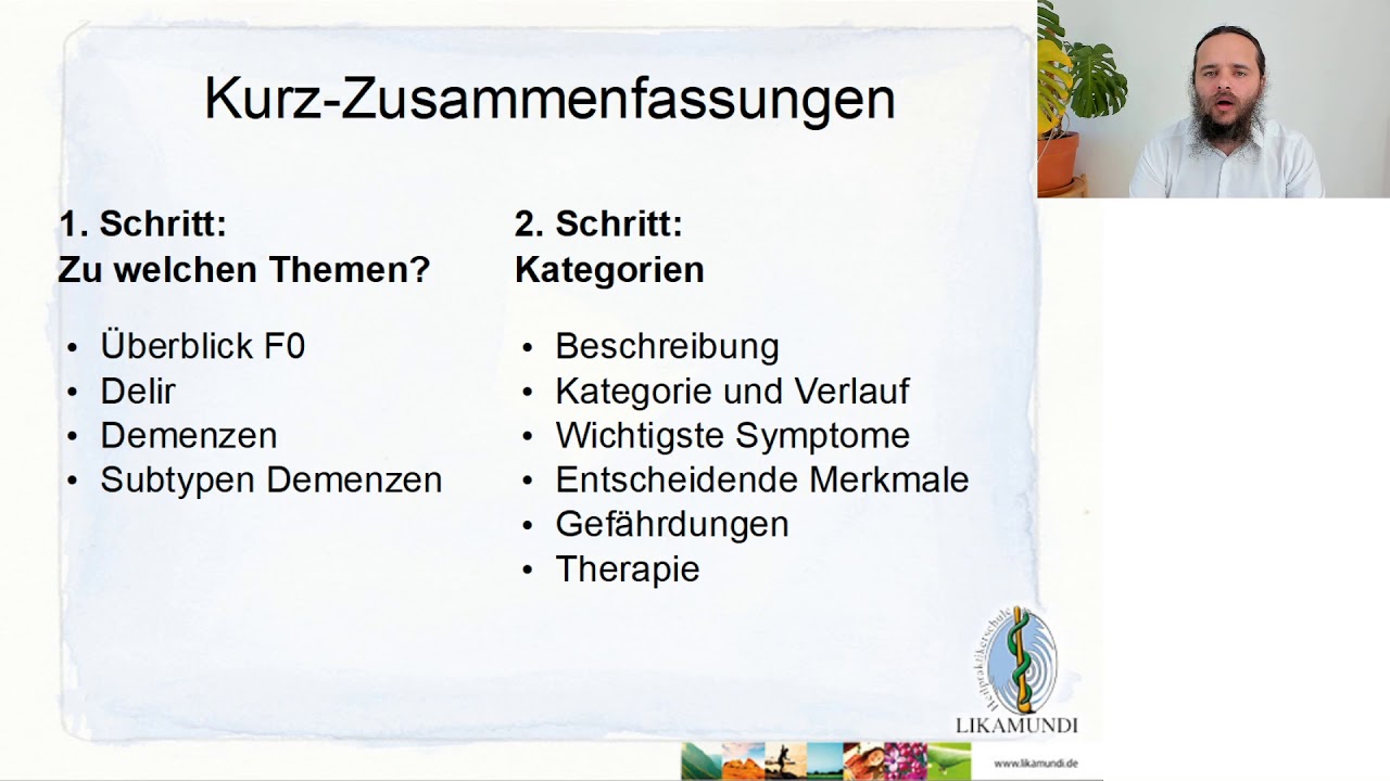 Power-Video 1 - Organisch bedingte Psychosen - F0 - Heilpraktiker für Psychotherapie